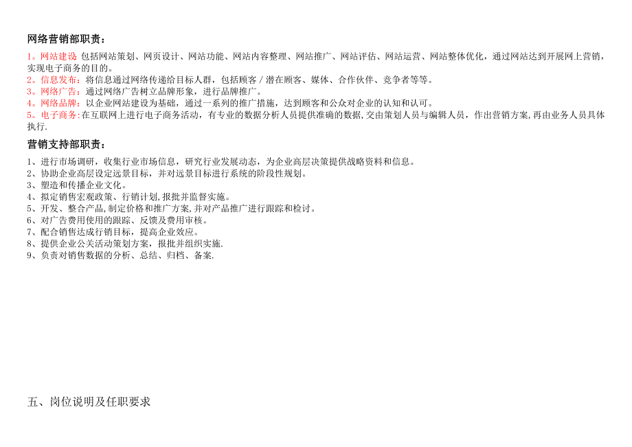 市场部组织结构、人员岗位职责薪酬体系_第3页