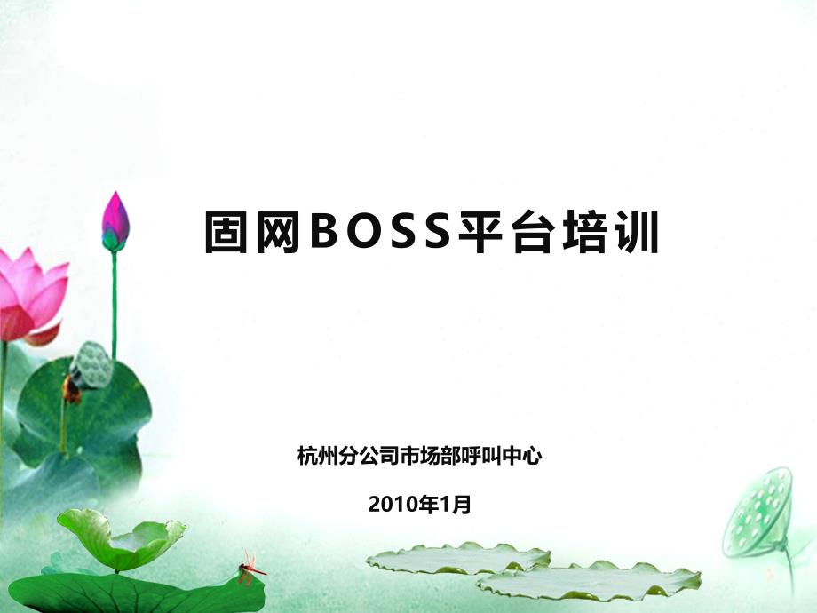 新固网BOSS平台以及客服6‘0培训材料_第1页