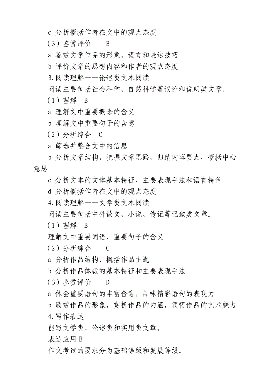 转发临沂市初中学生学业考试各科目考试说明_第3页