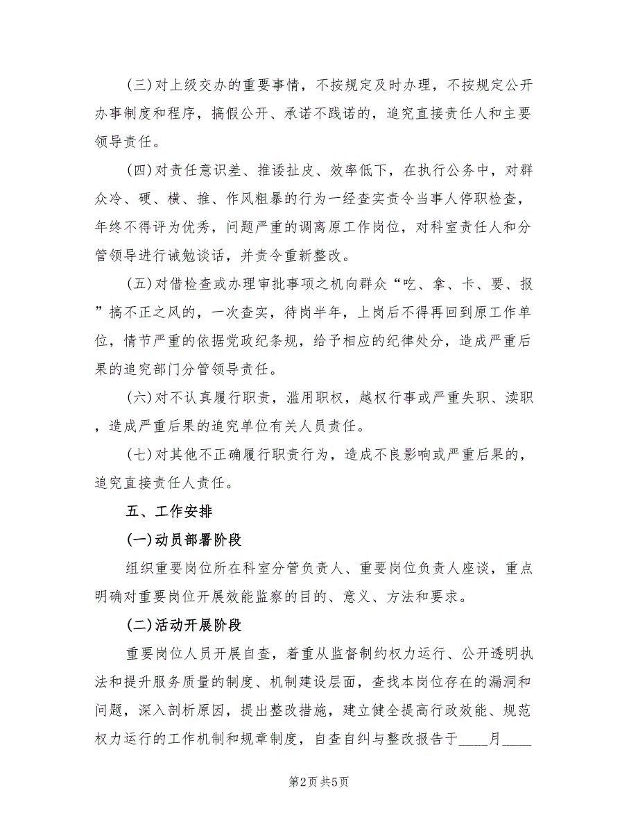 2022年重要岗位效能监督检查管理方案_第2页