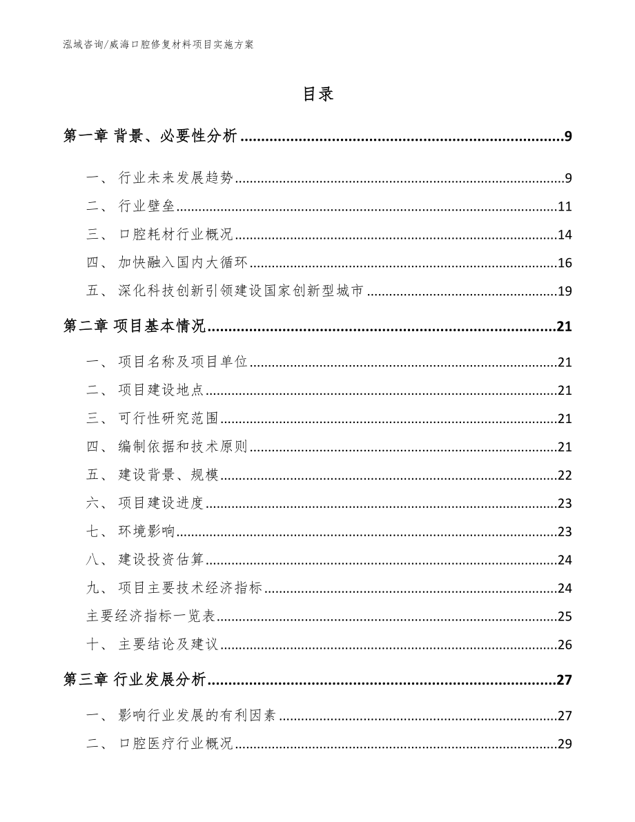 威海口腔修复材料项目实施方案（模板范本）_第2页