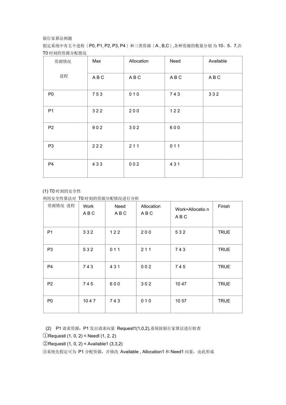 银行家算法例题_第1页