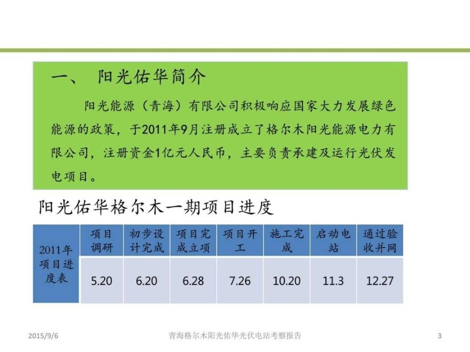 青海格尔木阳光佑华单多晶光伏电站考察报告图文.ppt_第3页