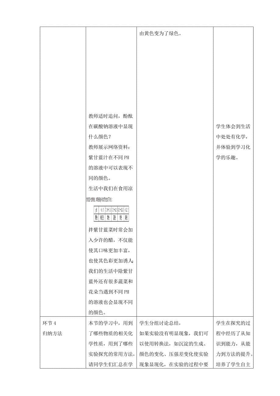 化学人教版九年级下册酸碱与指示剂教学设计_第5页