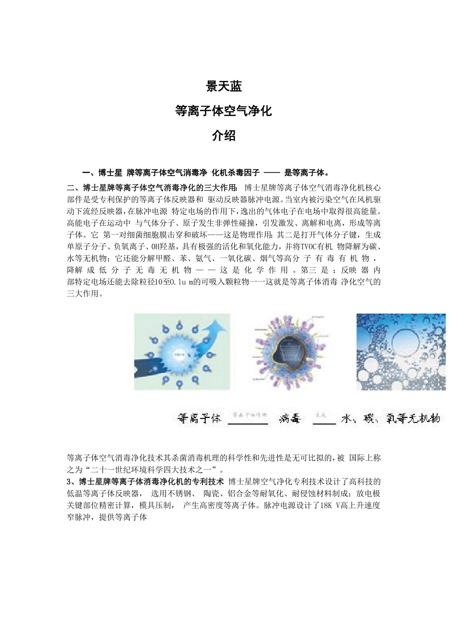 景天蓝等离子体化器介绍_第1页