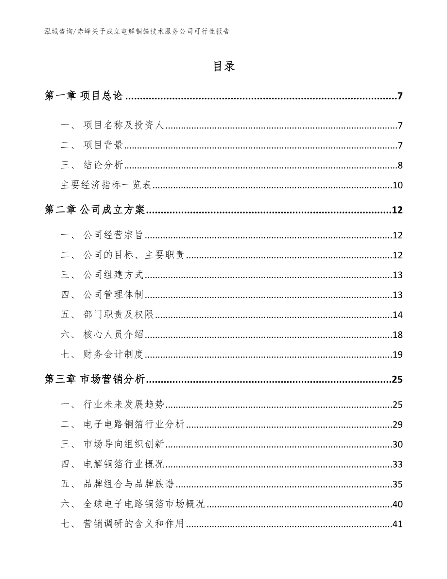 赤峰关于成立电解铜箔技术服务公司可行性报告_第2页