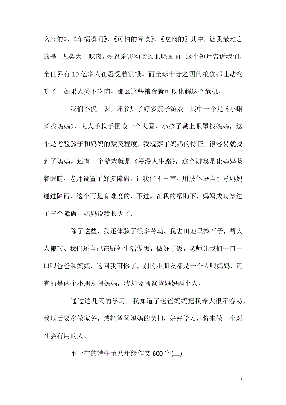 不一样的端午节八年级作文600字.doc_第3页