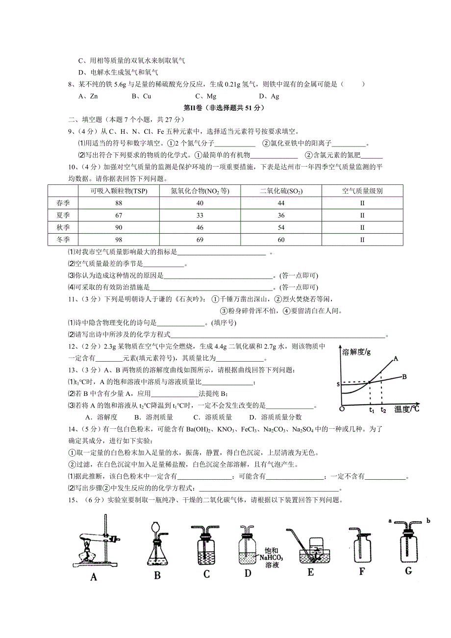 达州中考真题-2013化学.doc_第2页