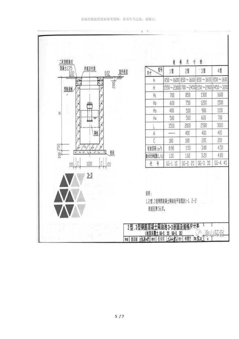 污水处理之隔油池计算方法及图集_第5页