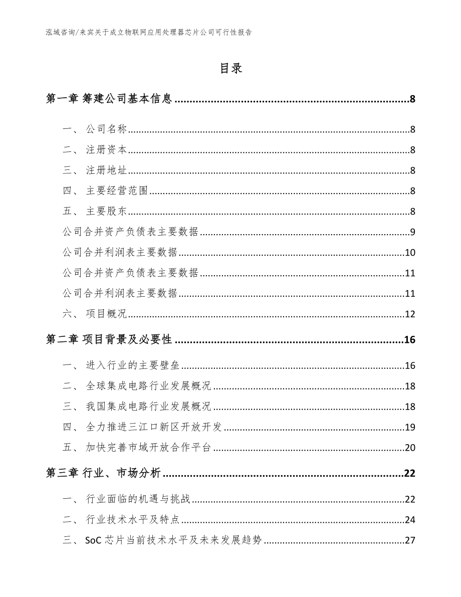 来宾关于成立物联网应用处理器芯片公司可行性报告_第2页