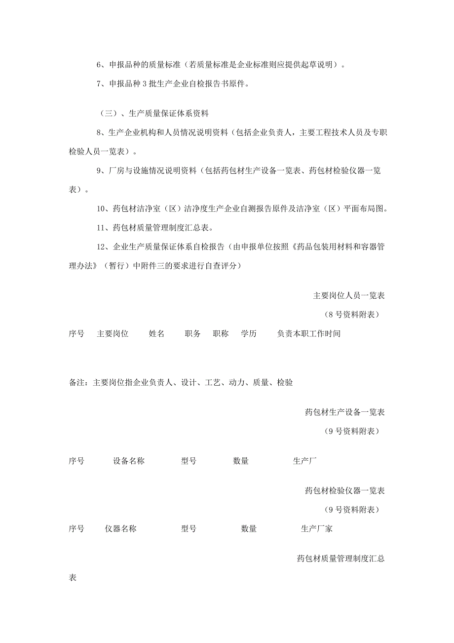 申请《药品包装材料和容器批准证书》需提供的资料.doc_第2页