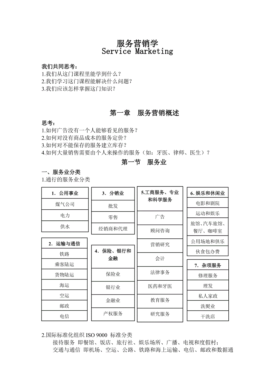 服务营销学复习资料第一章概述_第1页