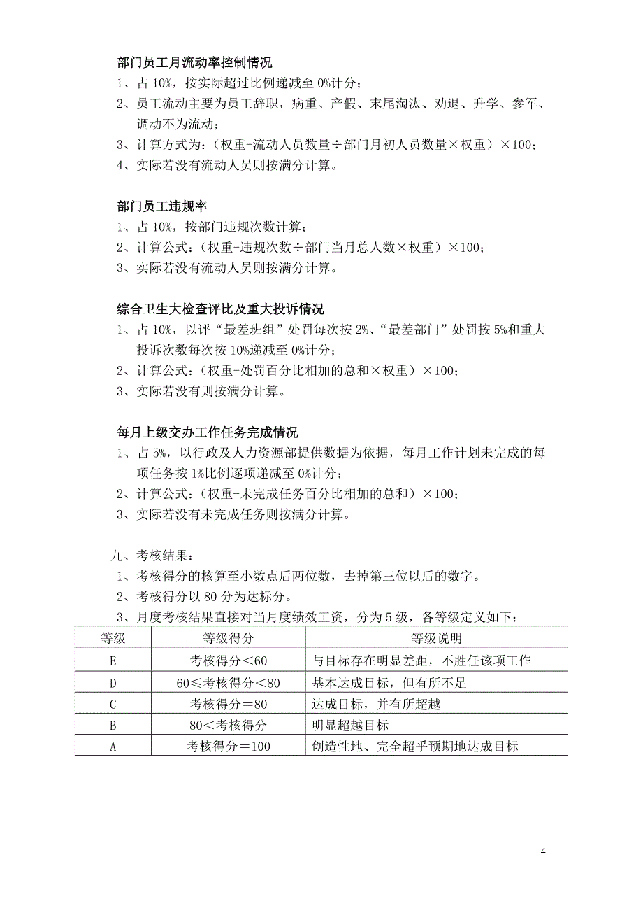 旅游开发有限公司绩效考核方案.doc_第4页