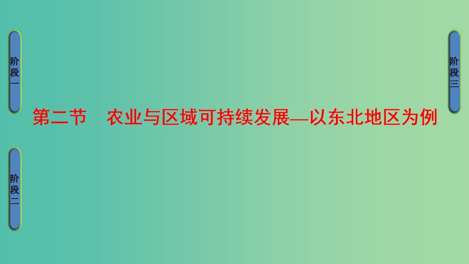 高中地理 第4单元 区域综合开发与可持续发展 第2节 农业与区域可持续发展—以东北地区为例课件 鲁教版必修3.ppt_第1页