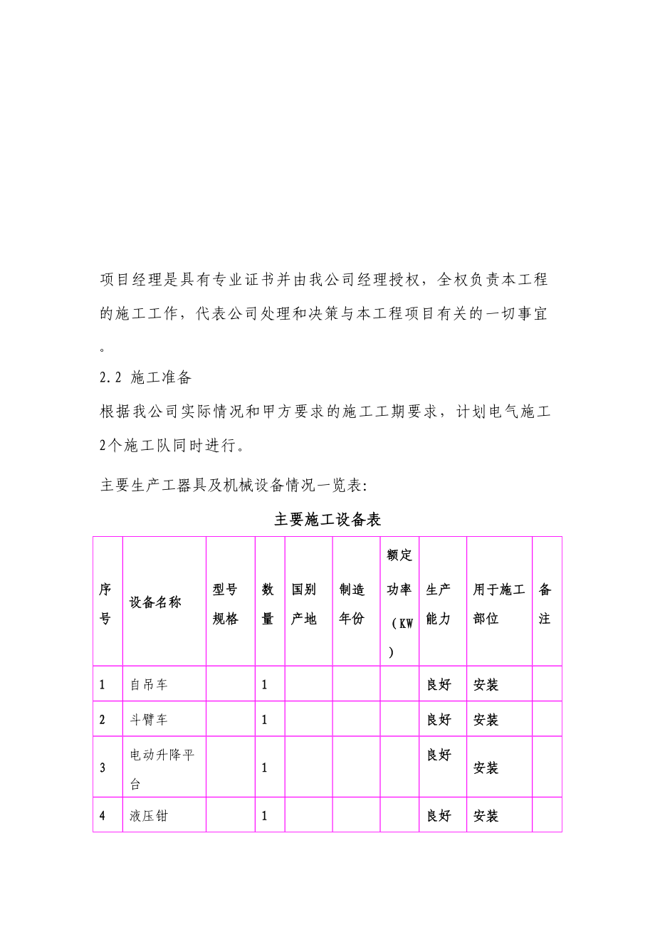 “三供一业”供电分离移交改造工程零星施工方案_第3页