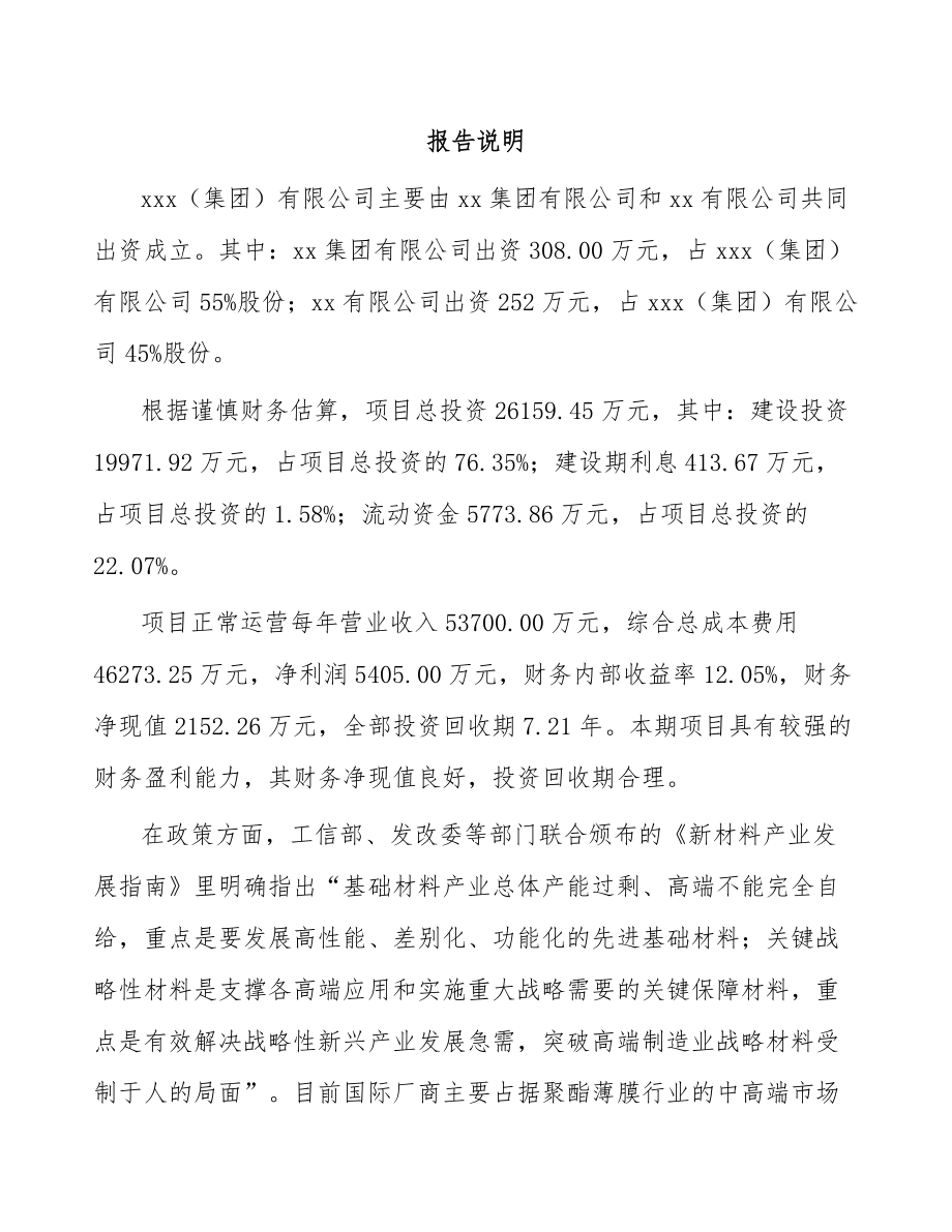 山西关于成立功能膜公司可行性研究报告_第2页