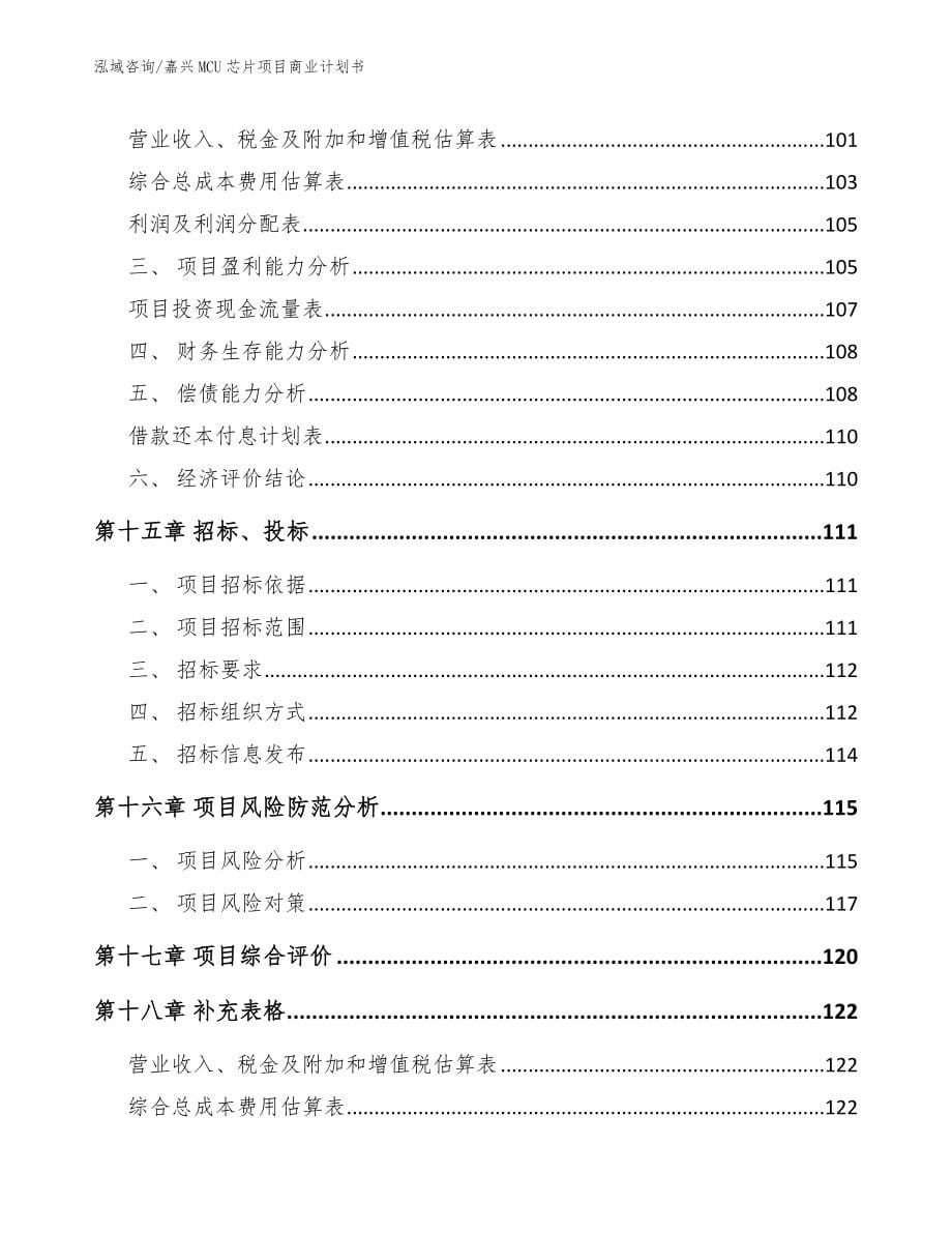 嘉兴MCU芯片项目商业计划书_参考范文_第5页