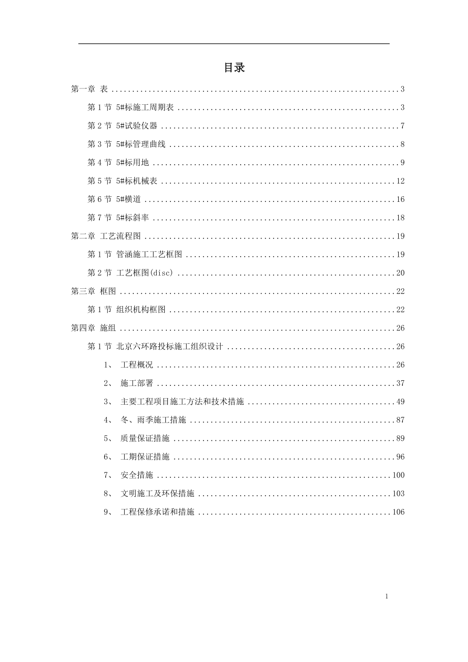 北京六环路投标施工组织设计_第1页