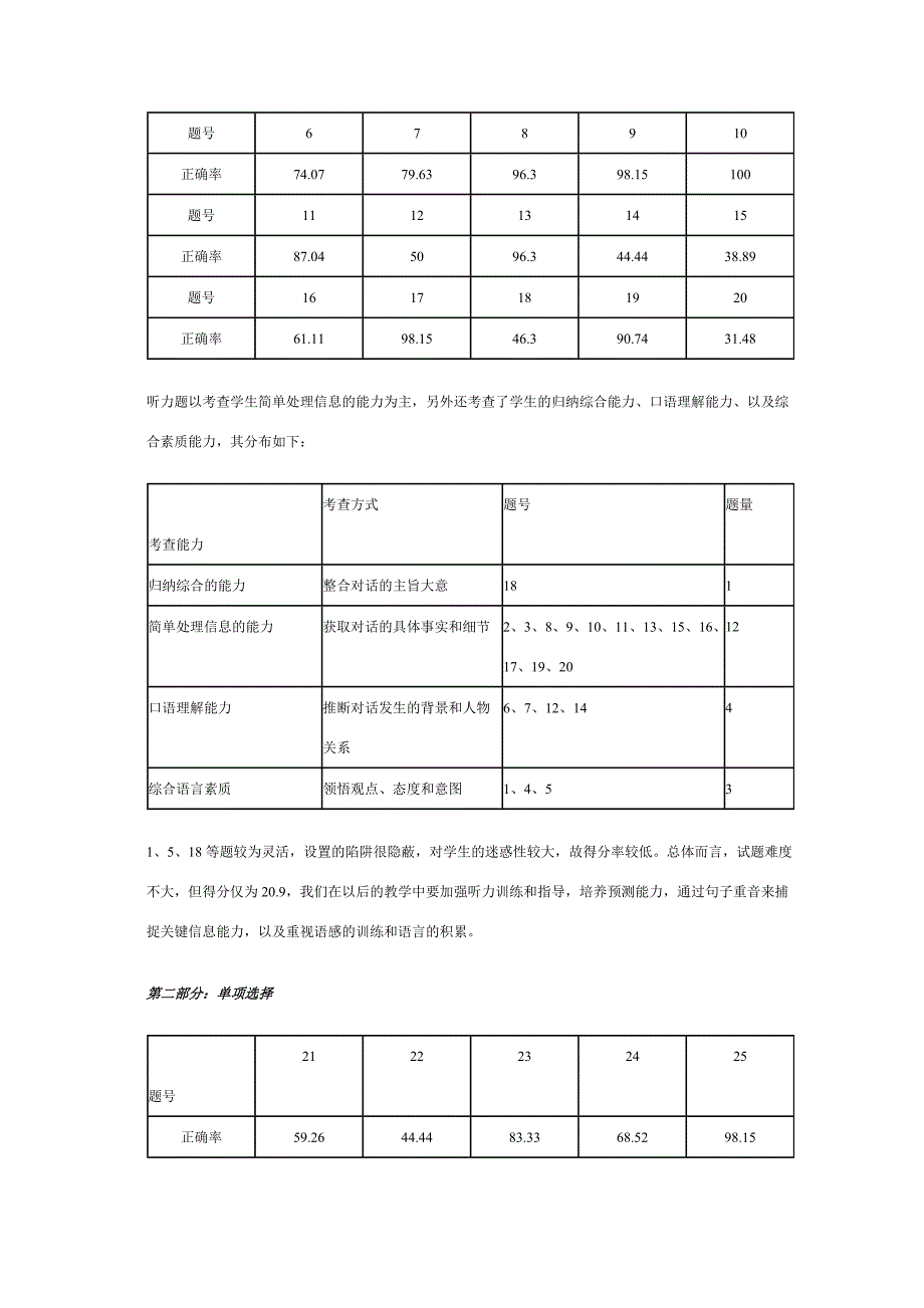 高三英语期末考试质量分析.doc_第2页