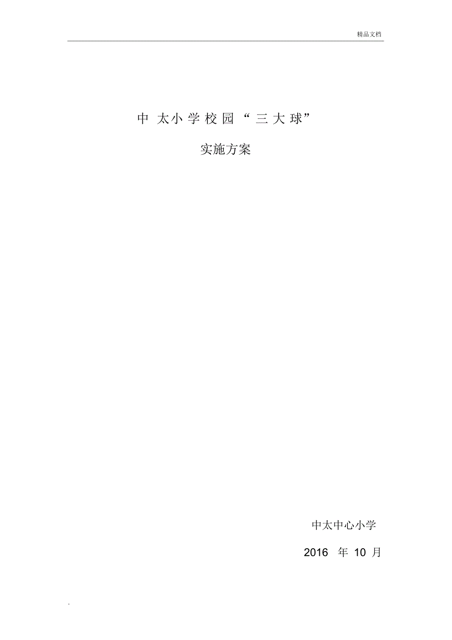 中太小学校园三大球实施方案_第1页