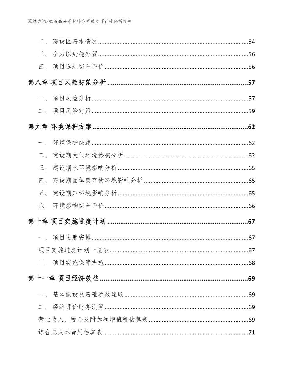 橡胶高分子材料公司成立可行性分析报告模板范本_第5页