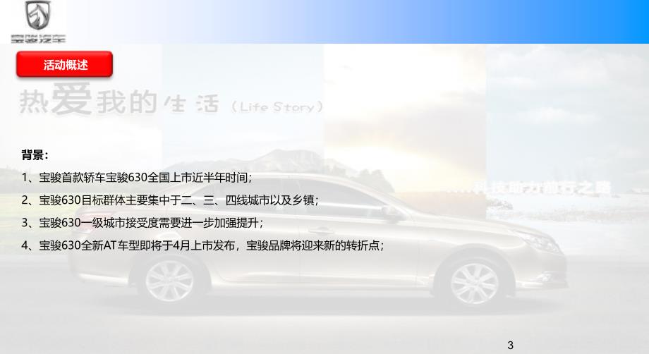 “双优动力组合与您共驭前程”宝骏630AT成都汽车上市品鉴体验会_第3页