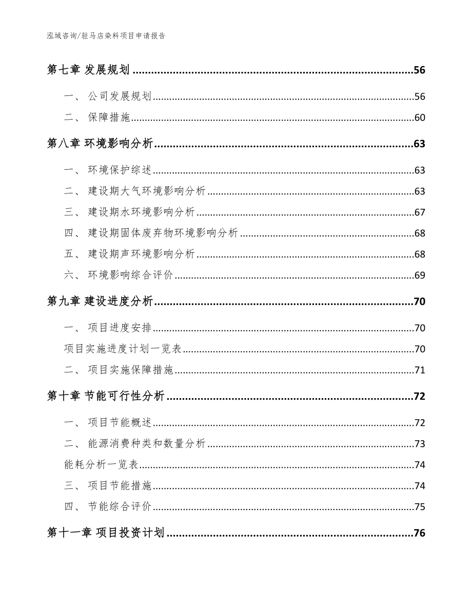 驻马店染料项目申请报告_范文_第3页