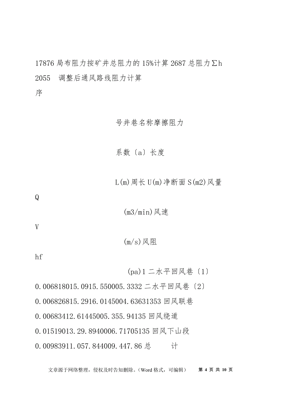 矿井通风系统调整技术措施_第4页