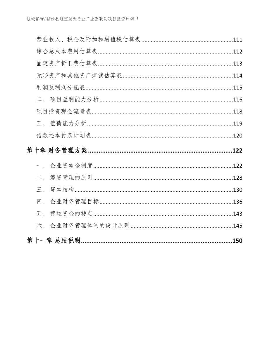 城步县航空航天行业工业互联网项目投资计划书_模板参考_第5页