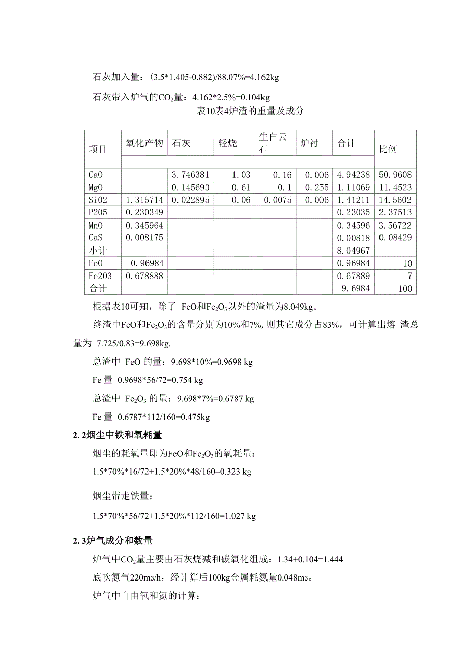 转炉热量及物料平衡计算和年度物料计划_第4页