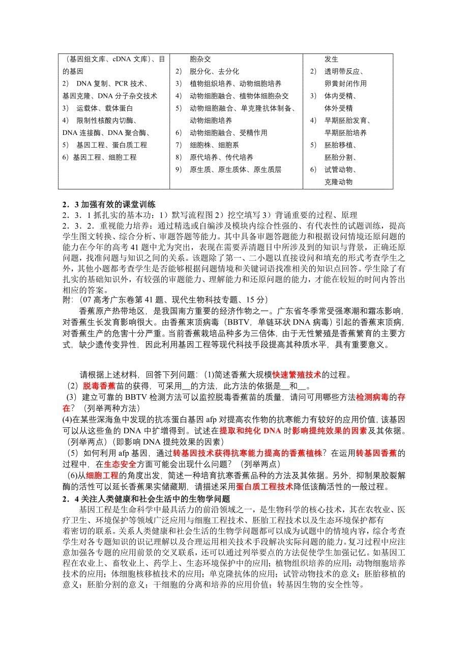 人教版高中生物选修三现代生物科技专题复习对策及题型预测_第5页