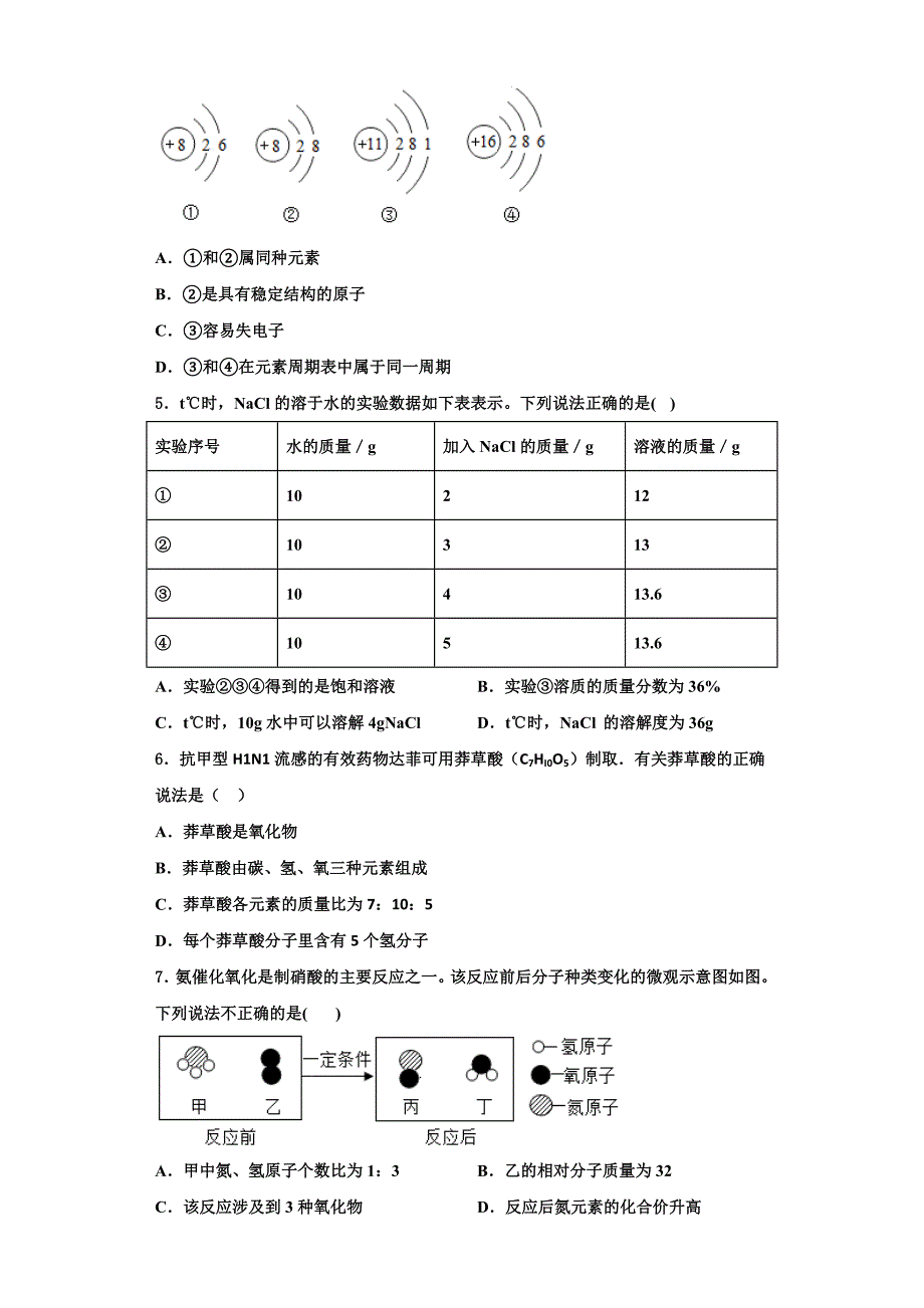 2023学年湖南省株洲市九年级化学第一学期期中复习检测试题含解析.doc_第2页