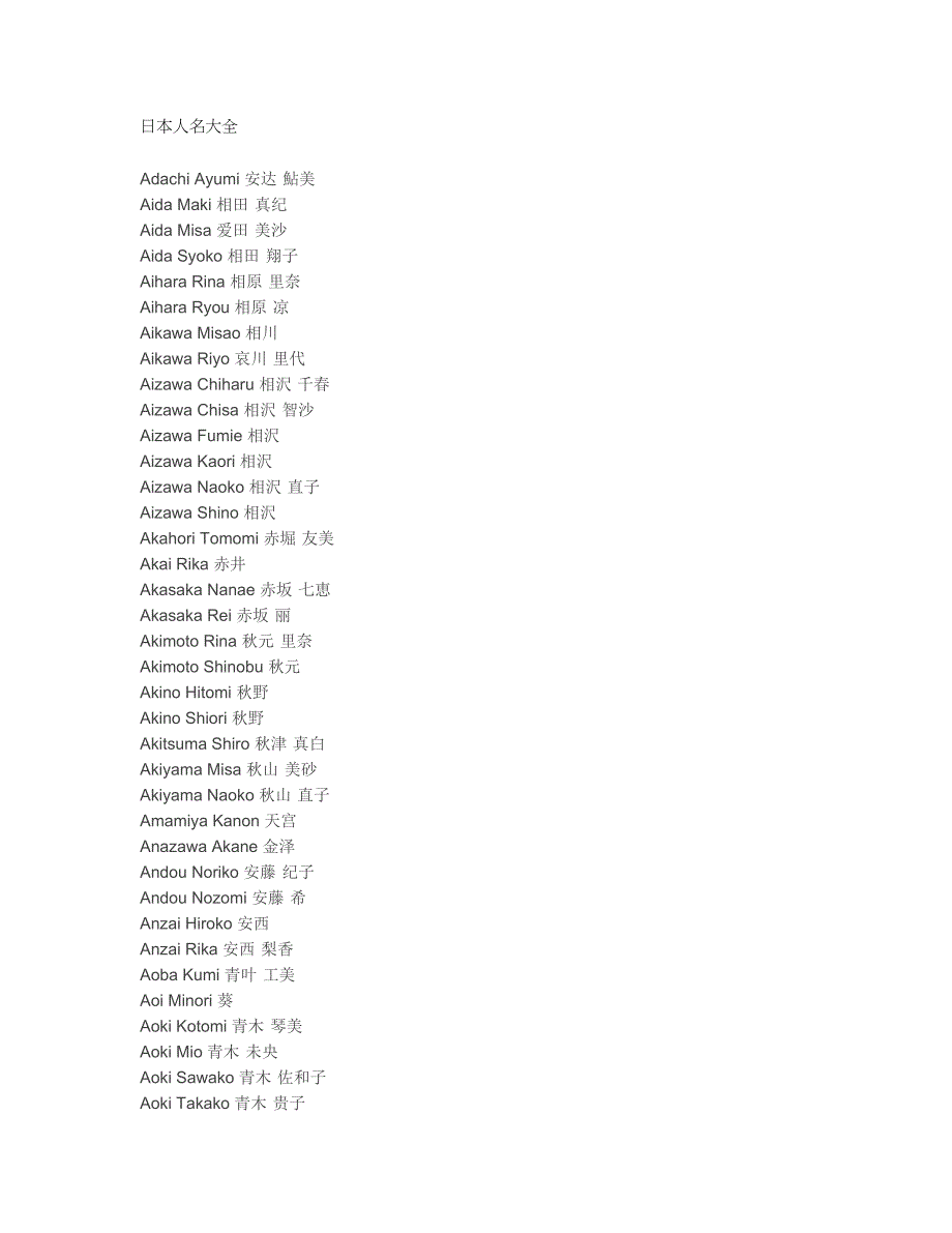 日本人名大全.doc_第1页