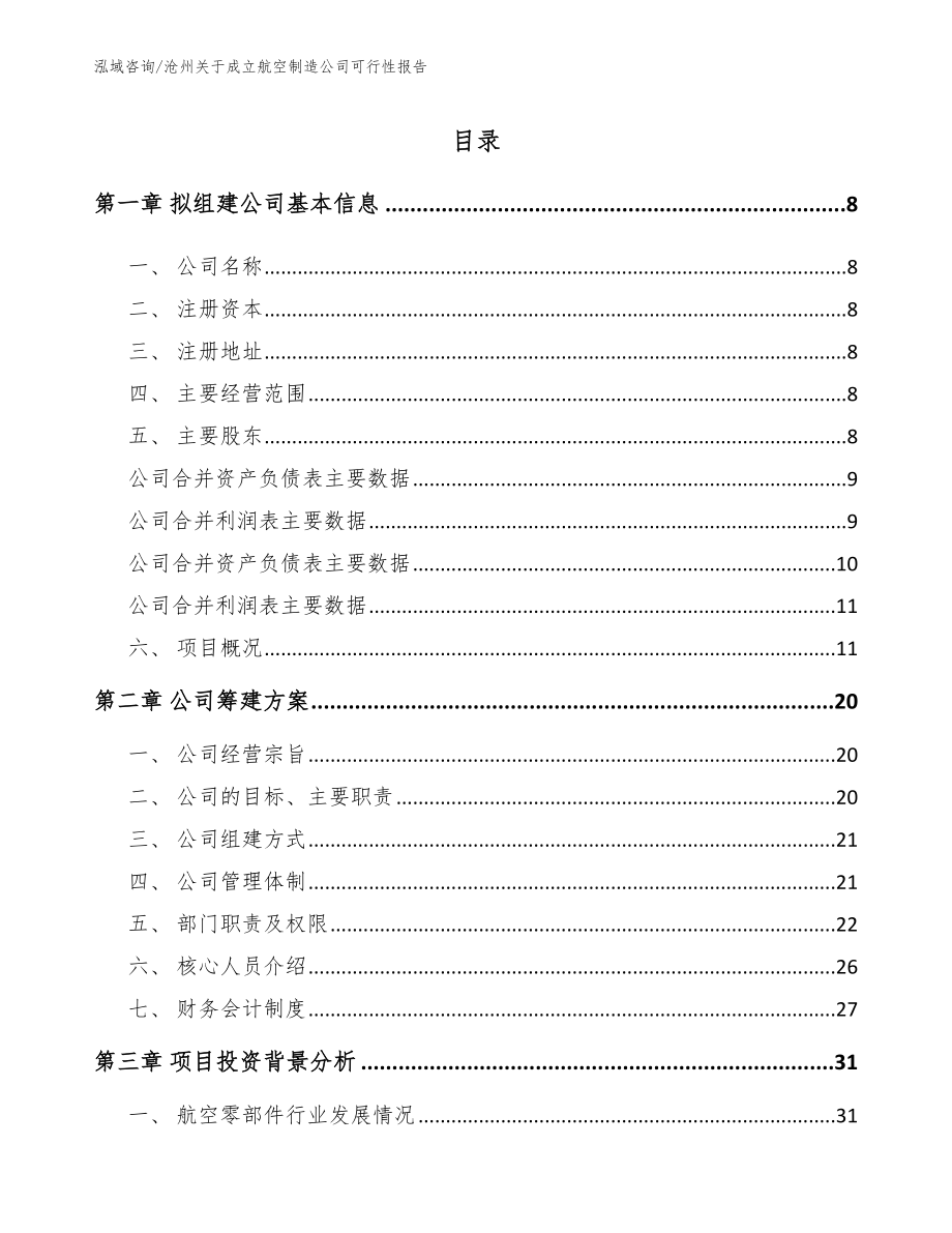 沧州关于成立航空制造公司可行性报告【范文参考】_第3页