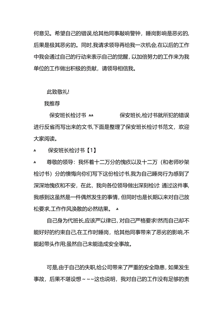 保安工作检讨书_第3页