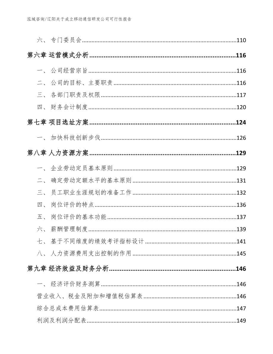 辽阳关于成立移动通信研发公司可行性报告_第5页