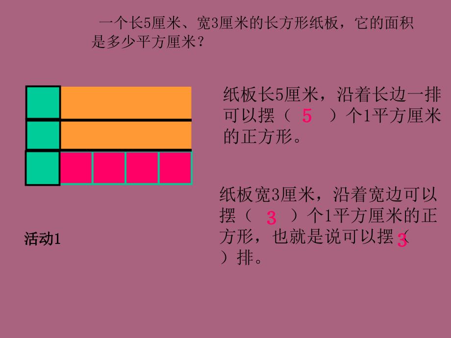 小学数学三年级下册长方形和正方形的面积计算ppt课件_第3页