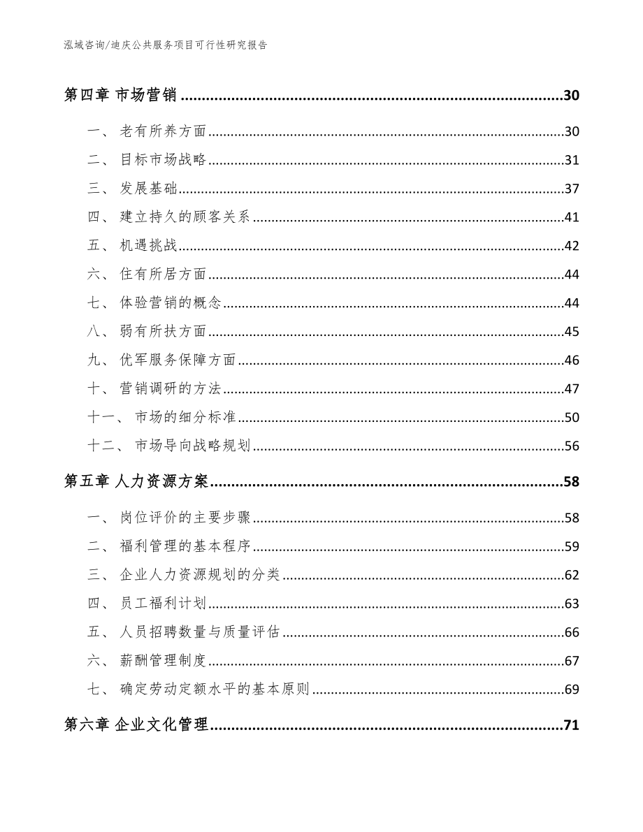迪庆公共服务项目可行性研究报告_范文模板_第3页