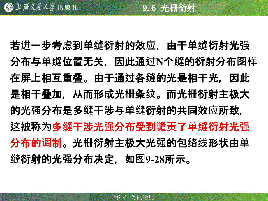 大学物理教程9.6光栅衍射剖析_第4页