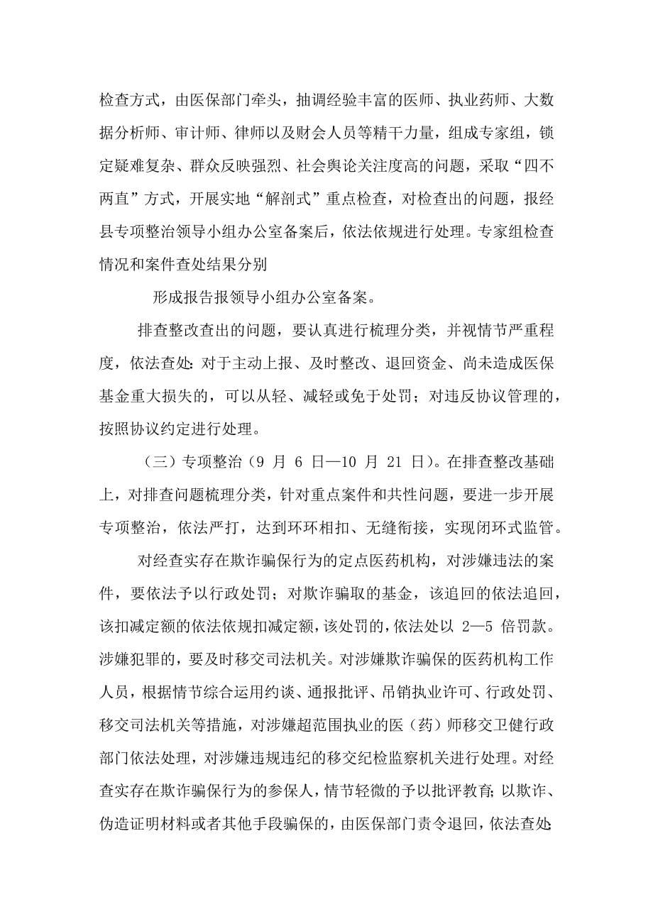 范本打击欺诈骗保专项整治行动实施方案.doc_第5页