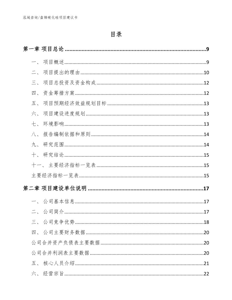 盘锦碳化硅项目建议书_模板范文_第2页