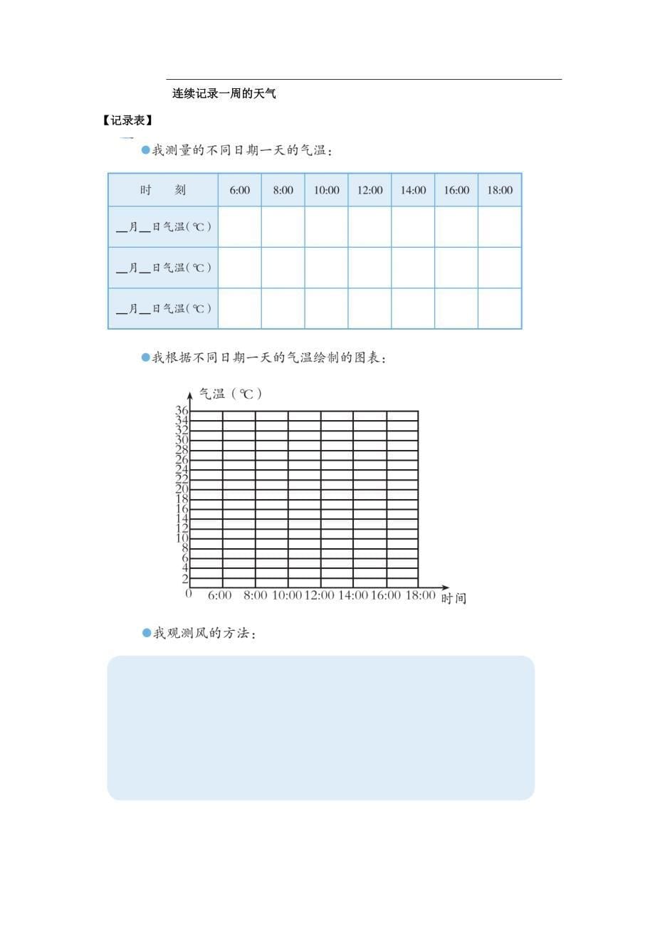 青岛版五制三年级下册小学科学《一天的天气》教学设计_第5页