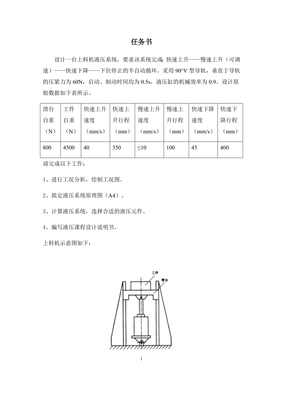 上料机液压系统课程设计_第4页