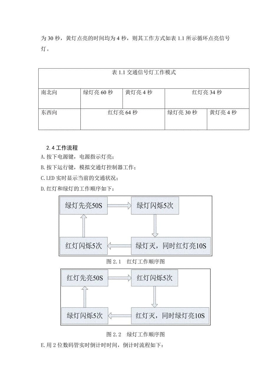 嵌入式系统原理与应用综合设计课程设计交通信号灯控制器设计_第5页