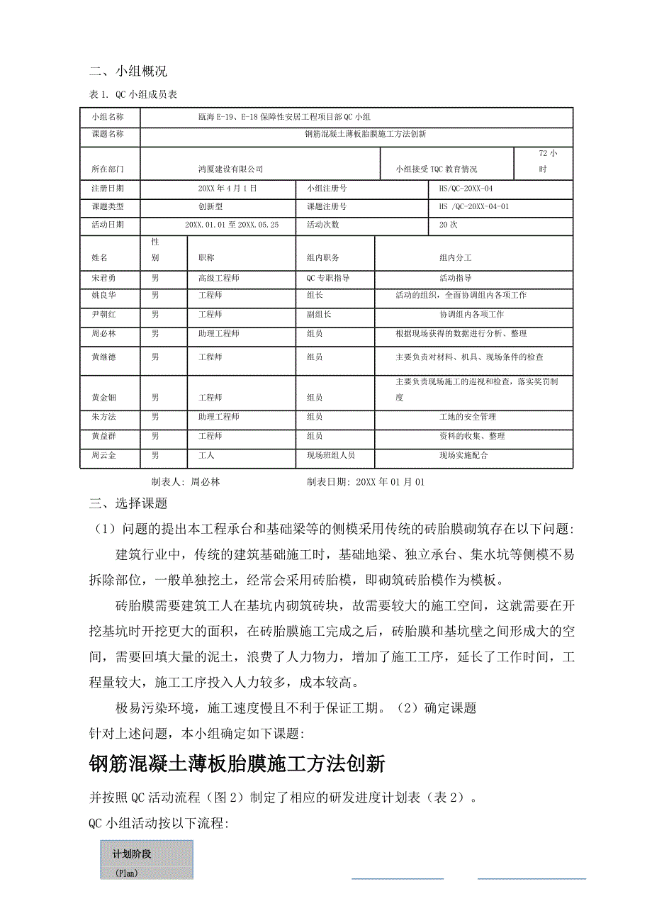 [QC]钢筋混凝土薄板胎膜施工方法创新范本_第2页