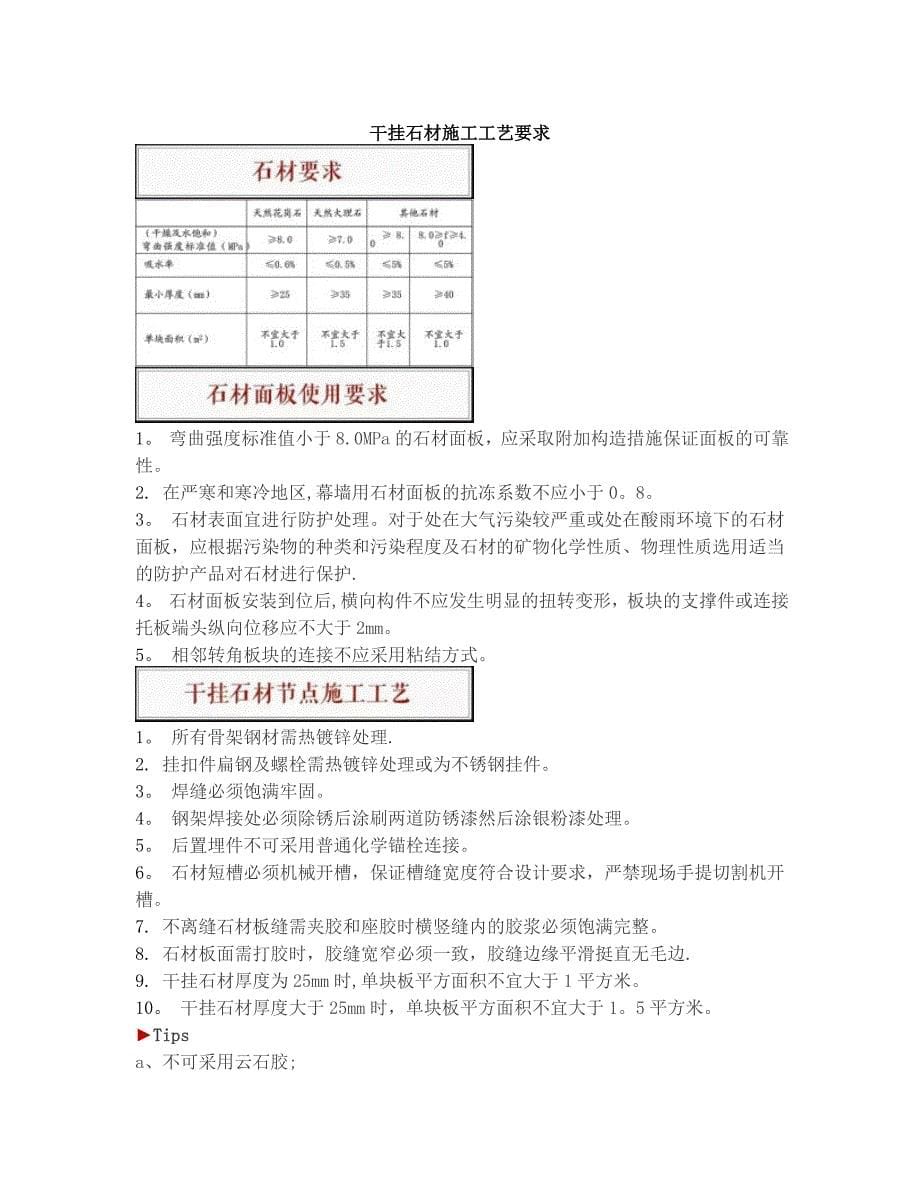 石材墙面(湿贴)施工工艺实用文档_第5页