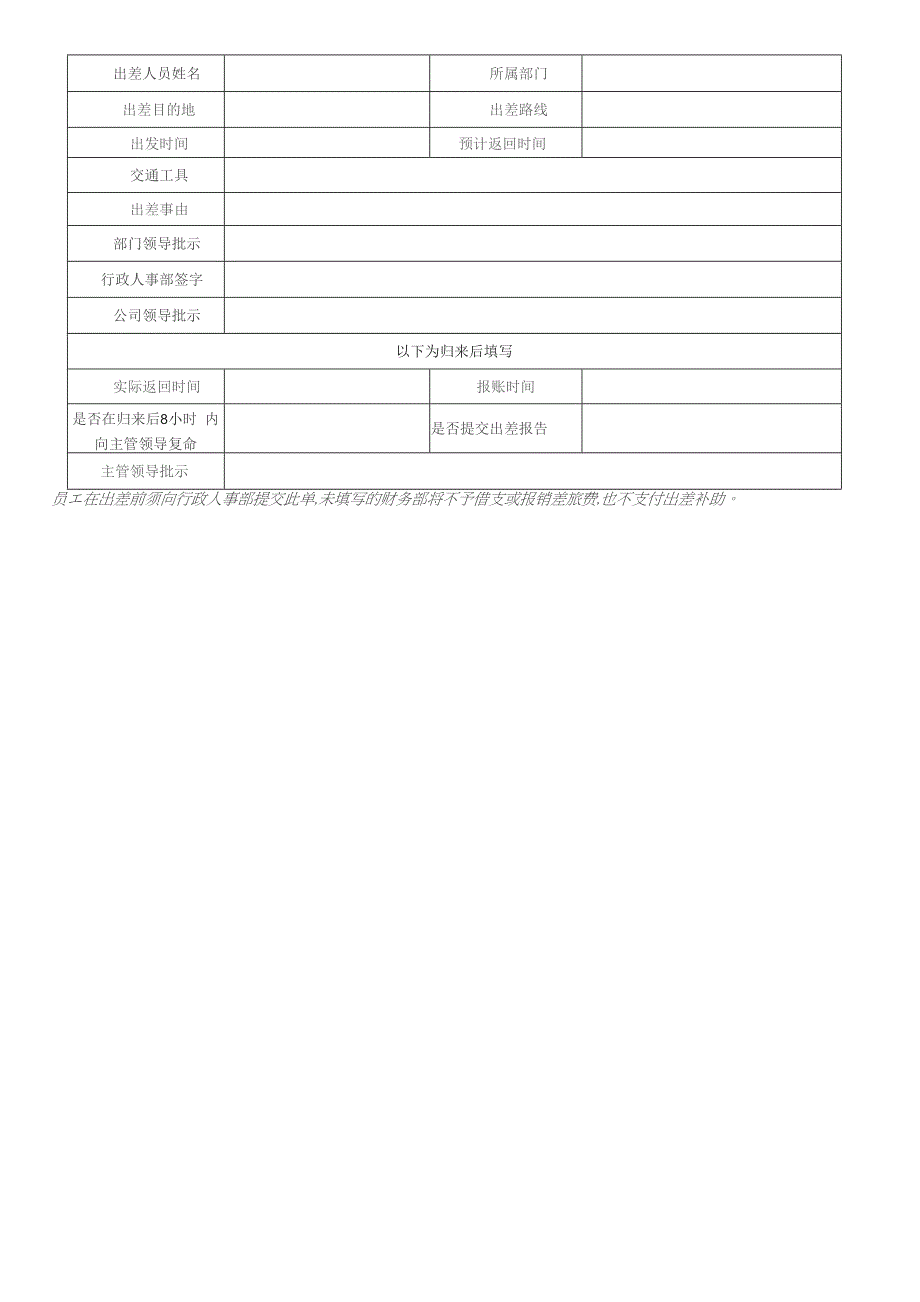 2021新版行政办公类表格汇总_第4页