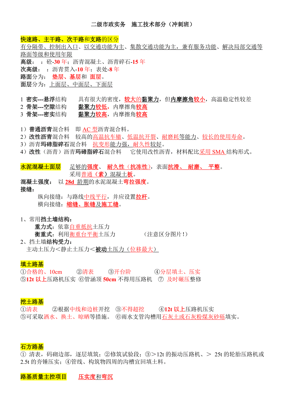 2015二级市政实务 资料(冲刺班).doc_第1页