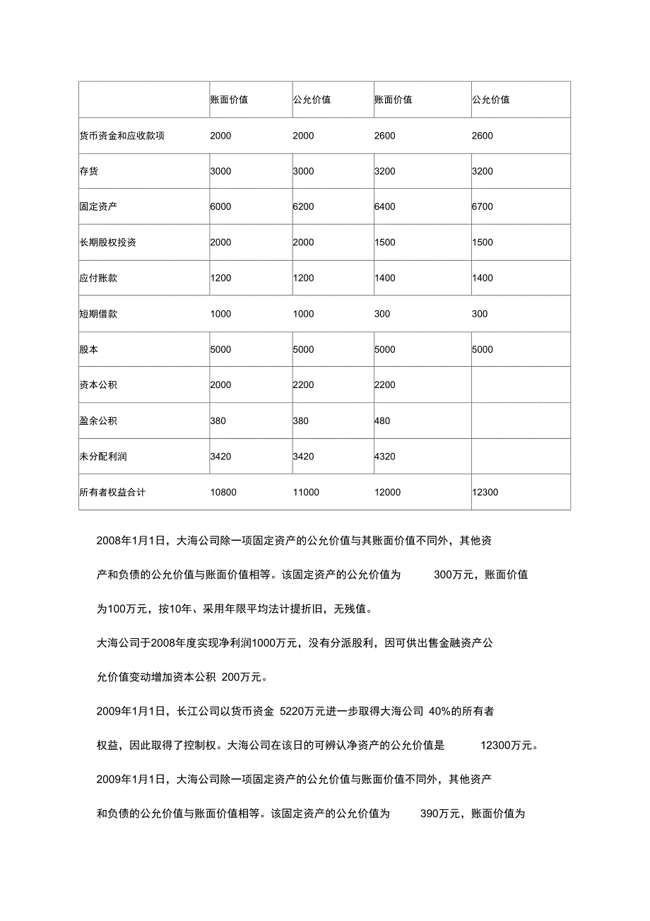 企业的合并练习2_第3页