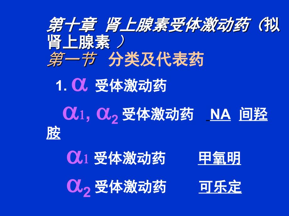 肾上腺素受体激动药拟肾上腺素3天ppt课件_第1页